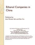 Analysis: Progress and Prospects of Ethanol Producers in China