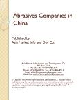 Insight into China's Abrasives Industry Corporations