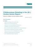 Childrenswear Retailing in the UK | Verdict Sector Report; Market size, strategic issues and competitive outlook