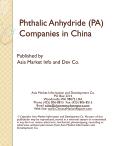 Phthalic Anhydride (PA) Companies in China
