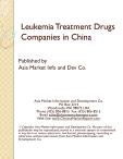 Leukemia Treatment Drugs Companies in China