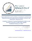 Automobile and Truck Parts, Components and Systems Manufacturing, Including Gasoline Engines, Interiors and Electronics, Industry: Analytics, Extensive Financial Benchmarks, Metrics and Revenue Forecasts to 2023, NAIC 336300