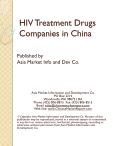 HIV Treatment Drugs Companies in China
