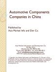 Automotive Components Companies in China