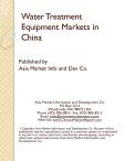 Water Treatment Equipment Markets in China