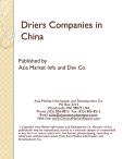 Driers Companies in China