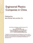 Engineered Plastics Companies in China