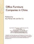 Office Furniture Companies in China