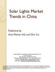 Solar Lights Market Trends in China