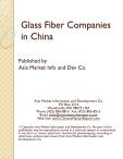 Glass Fiber Companies in China