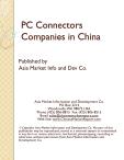 Insights on Chinese Firms Operating in the PC Connectors Space