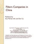 Assessment of Filtration Industry Entities in China