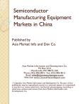 Semiconductor Manufacturing Equipment Markets in China