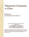 Polystyrene Companies in China