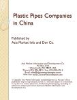 Plastic Pipes Companies in China