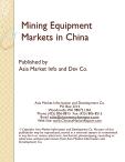 Mining Equipment Markets in China
