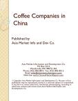 Coffee Companies in China