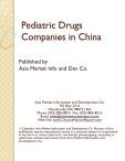 Pediatric Drugs Companies in China
