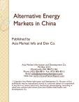 Alternative Energy Markets in China