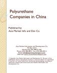 Polyurethane Companies in China