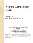 Flooring Companies in China