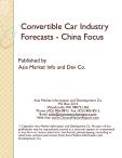 Convertible Car Industry Forecasts - China Focus