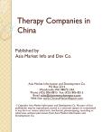 Therapy Companies in China