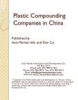 Plastic Compounding Companies in China