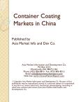 Container Coating Markets in China