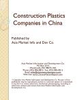 Construction Plastics Companies in China