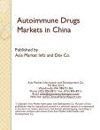 Autoimmune Drugs Markets in China