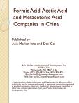 Formic Acid, Acetic Acid and Metacetonic Acid Companies in China