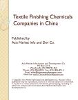 Textile Finishing Chemicals Companies in China