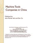 Machine Tools Companies in China