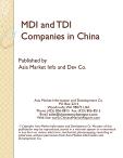 MDI and TDI Companies in China