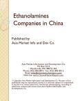 Ethanolamines Companies in China