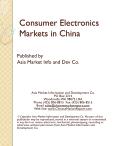 Consumer Electronics Markets in China