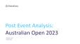 Australian Open, 2023 - Event Analysis