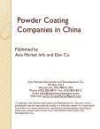 Powder Coating Companies in China