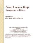 Cancer Treatment Drugs Companies in China