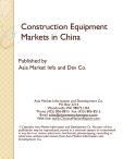 Construction Equipment Markets in China