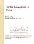 Insights into Chinese Commercial Printing Sector
