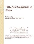 Fatty Acid Companies in China
