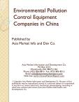 Environmental Pollution Control Equipment Companies in China