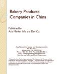 Bakery Products Companies in China