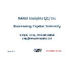 NAND Insights Q1/16: Increasing Capital Intensity