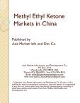 Methyl Ethyl Ketone Markets in China