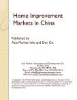 Home Improvement Markets in China