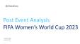 FIFA Women’s World Cup 2023 - Post Event Analysis