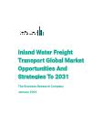Inland Water Freight Transport Global Market Opportunities And Strategies To 2031